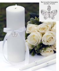 butterfly charm collection set - unity candle and tapers