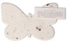 plantable butterfly favor handmade seeded paper