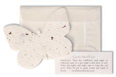 plantable butterfly favor made of handmade seeded paper